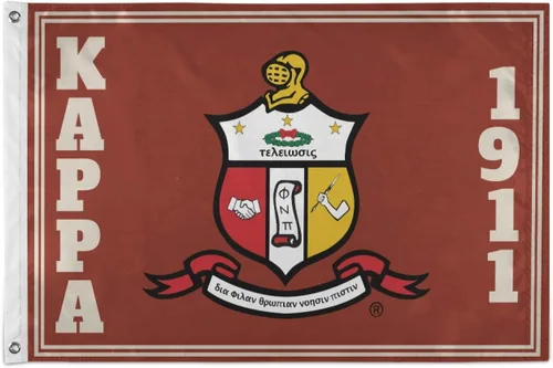 BBGreek Kappa Alpha Psi 1911 - Bandera griega grande para colgar en la pared, 3 x 5 pies, escudo a todo color, Nupe, vendedor oficial