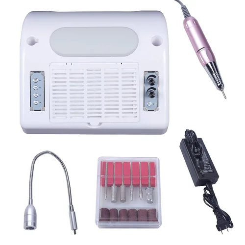 Miniatura 9 de TFCFL Colector de polvo de uñas 5 en 1, colector de polvo profesional de vacío de uñas + taladro eléctrico de uñas + lámpara de secado de uñas