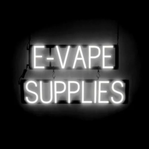 Miniatura 40 de SpellBrite Cartel E-JUICE Señalización de tienda de humo con aspecto de neón, luces LED azules 22.3 x 6.3 pulgadas
