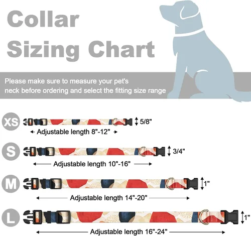 Miniatura 7 de Rnivvi Collar para perros pequeños, bonito collar resistente y ajustable para cachorros con hebilla de liberación rápida para machos, hembras