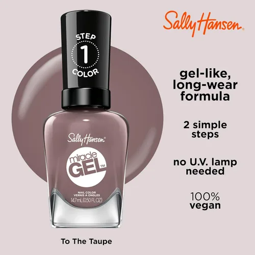 Miniatura 4 de SALLY HANSEN Miracle Gel - Esmalte de uñas 205 Al Taupe