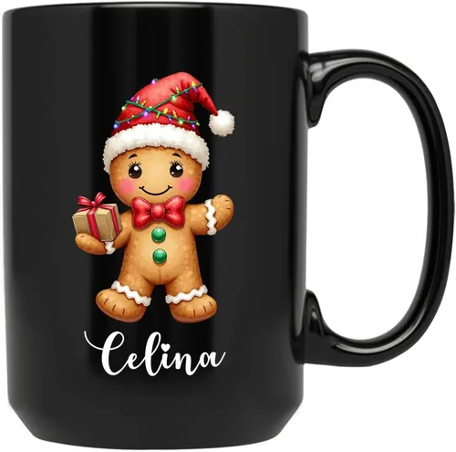 Miniatura 10 de Taza personalizada de Feliz Navidad 2025, taza de cerámica personalizada de muñeco de nieve con nombre, regalo de taza de Navidad para hombres