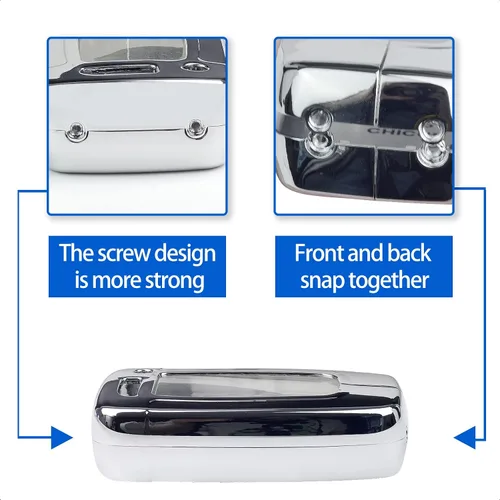 Miniatura 3 de Carcasa de aleación de zinc plateado compatible con Hyundai Azera Elantra GT EQUUS Genesis Coupe Santa FE Sonata Tucson Veloster KIA Borrego Forte