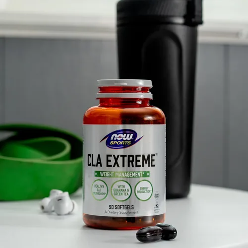 Miniatura 5 de NOW Sports Nutrition, CLA Extreme™ (ácido linoleico conjugado) con guaraná y té verde, 90 cápsulas blandas