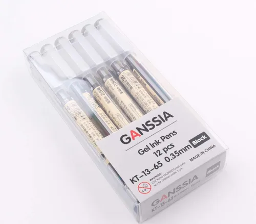 Miniatura 6 de Bolígrafo de tinta de gel de 0.014 in, tinta negra, bolígrafo de tinta de gel extrafina, paquete de 12