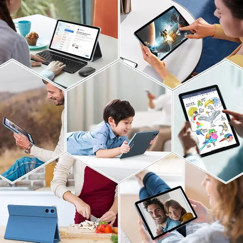 Miniatura 6 de 2025 Tablet Android 14 de 10 pulgadas con 22 GB RAM 128 GB ROM 1 TB de expansión, tablets con teclado ratón, Octa-Core, batería de 8000 mAh, Azul
