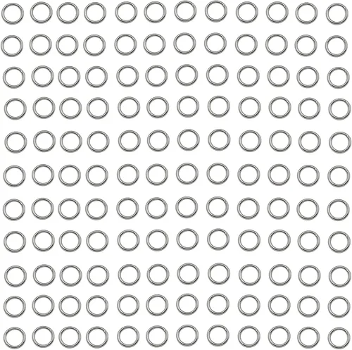 Miniatura 8 de 1000 anillos de acero inoxidable de 0.118 pulgadas (0.118 in) para hacer joyas, collares, pulseras, aretes, llavero, manualidades