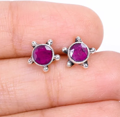 Miniatura 26 de Round Gemstone Stud Design 2