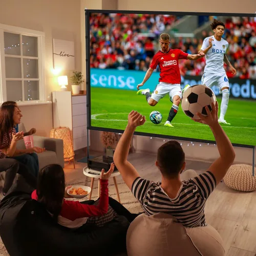 Miniatura 9 de STWUI Pantalla de proyector con soporte, pantalla de proyector para exteriores de 100 pulgadas, pantallas de proyector portátiles 16:9 4K HD