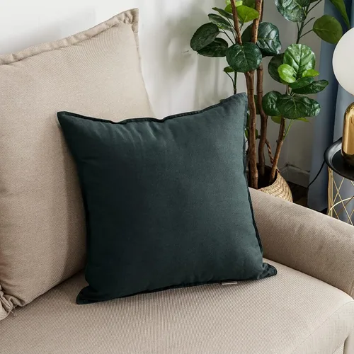 Miniatura 32 de Jeanerlor - Funda de cojín sólida de lino y algodón para decoración, de 18x18 pulgadas, funda de almohada especial para sofá, cama, silla