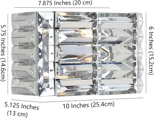 Miniatura 4 de JONATHAN Y Lámpara de tocador moderna de cristal cromado de 10 pulgadas, aplique de pared LED para baño, 1 lámpara para espejo, iluminación