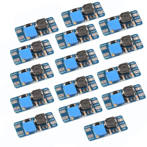 Miniatura 6 de Dorhea MT3608 - Convertidor de potencia elevador DC-DC - Módulo de 2 A, placa reguladora de voltaje ajustable - Voltaje de salida de 2-24 V a 5 V-28