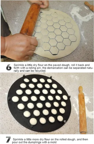 Miniatura 8 de Alvinlite Fabricante ruso de ravioles, Molde de bolas de masa hervida de 37 agujeros, Fabricante de metal Pelmeni de aluminio, Máquina para hacer