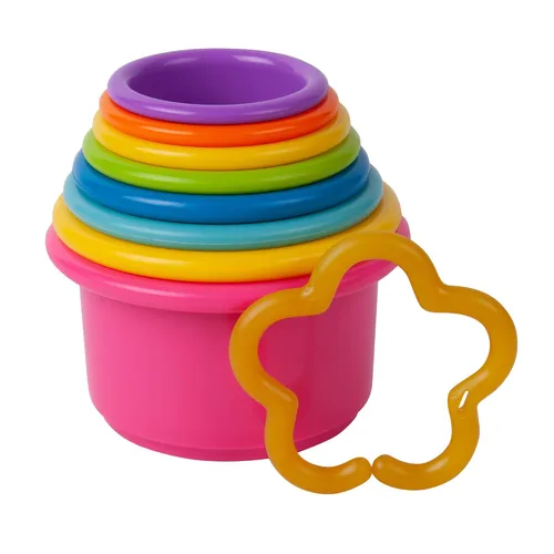Miniatura 5 de Melissa & Doug Apilador geométrico y vasos apilables de los primeros años - Juguetes educativos para niños pequeños