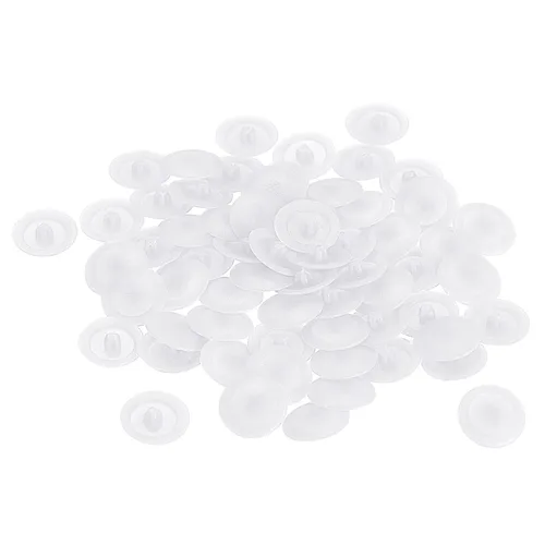 Miniatura 7 de uxcell Cubiertas de tapa de rosca, 80 piezas de 0.657 x 0.169 in de plástico para tornillos de rosca Phillips Cam Tornillo autorroscante, marrón café