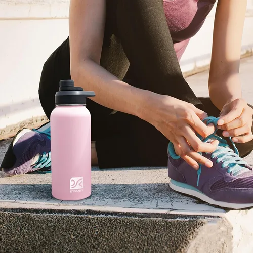 Miniatura 8 de DYSANKY Botella de agua aislada de 32 onzas, metal al vacío de acero inoxidable grueso, jarra de agua deportiva portátil para gimnasio y senderismo