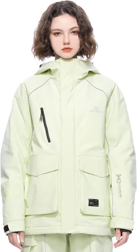 Miniatura 8 de Chaqueta de esquí para snowboard, nieve, invierno, impermeable, aislada, resistente al viento, holgada, cálida con capucha para hombres y mujeres