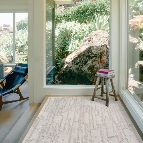 Miniatura 16 de Revival Rugs Ebb - Alfombra de Área lavable de 5 pies 3 x 8 pies para sala de estar o dormitorio, 100% reciclada, certificado Oeko-TEX, pelo Beige