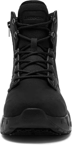 Miniatura 3 de LARNMERN Botas tácticas de los hombres antideslizante cremallera lateral suave zapatos de trabajo Casual Comfort Botas Militares Hombre Zapatos