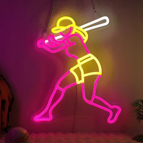Miniatura 9 de Letrero de neón de fútbol de OkiyiD para niñas - Decoración de pared deportiva regulable con alimentación USB, regalos únicos para mujeres y niñas
