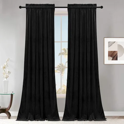 Miniatura 36 de SMILETIME - Cortinas de terciopelo blanco con bolsillo para barra, aisladas térmicamente, suaves, con filtro de luz y privacidad, para dormitorio