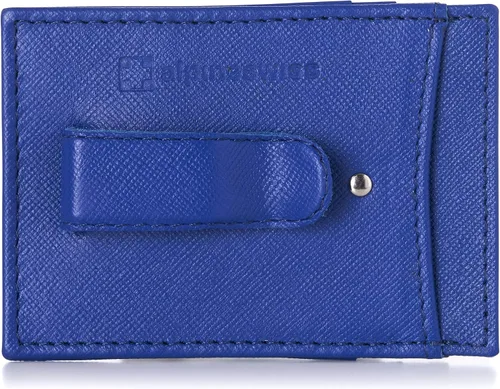 Miniatura 7 de Alpine Swiss Billetera minimalista de cuero de grano superior para hombre con bolsillo frontal