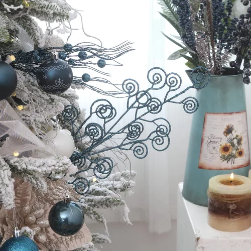 Miniatura 31 de Sea Team Paquete de 41 adornos de bolas de Navidad con cuerdas, bolas de tamaño mediano de 2.36 pulgadas, bombillas de Navidad de plástico Menta