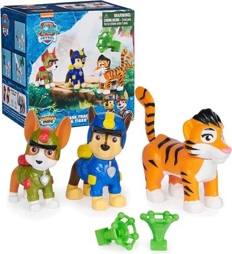 Miniatura 7 de Paw Patrol: figuras de acción de Jungle Pups Marshall, Skye y elefante con lanzador de proyectiles, juguetes para niños y niñas a partir de 3 años