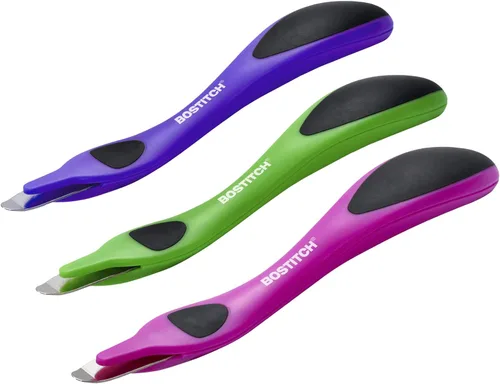 Bostitch Removedor magnético profesional de grapas fácil, palillo extractor de grapas de color neón, herramienta removedor de grapas para oficina,