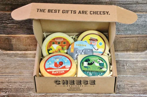 Miniatura 27 de Caja de regalo de Cheese Bros. Brotherhood Fresco de Wisconsin Surtido de Gouda, Havarti, Mozzarella y Fratello Gran idea de regalo de comida