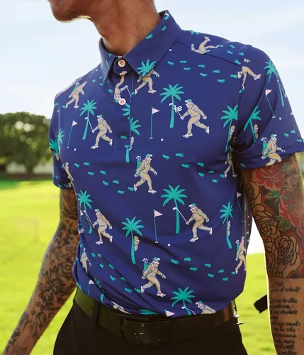Miniatura 5 de Tipsy Elves Camisas de golf para hombre - Polo de golf de alto rendimiento para hombre