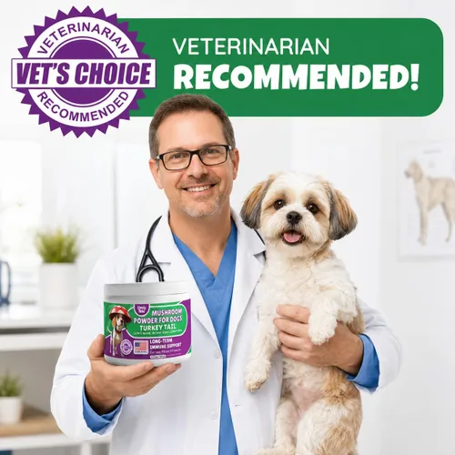 Miniatura 6 de Polvo de hongos totalmente natural para perros para inmunidad, cognición, longevidad, protuberancias y apoyo de bultos, hongo de cola de pavo