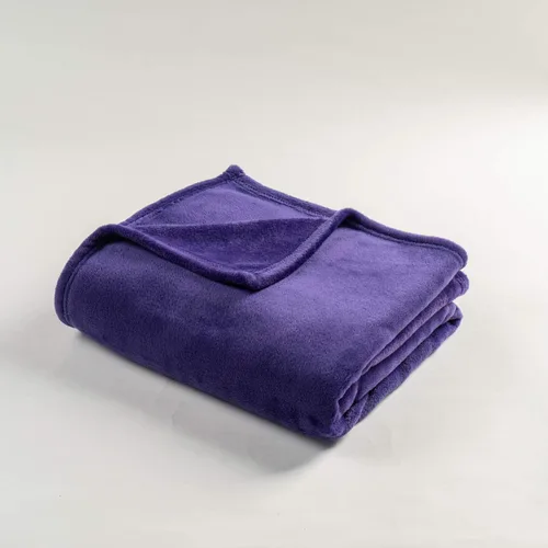 Miniatura 2 de Manta de franela de forro polar, tamaño King, color morado, para todas las estaciones, ligera, acogedora, súper suave, de lujo para sofá o cama