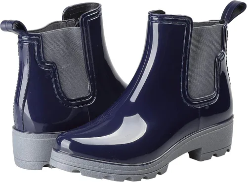 Miniatura 2 de Botas de lluvia cortas para mujer, impermeables, sin cordones, botines Chelsea, 5.5