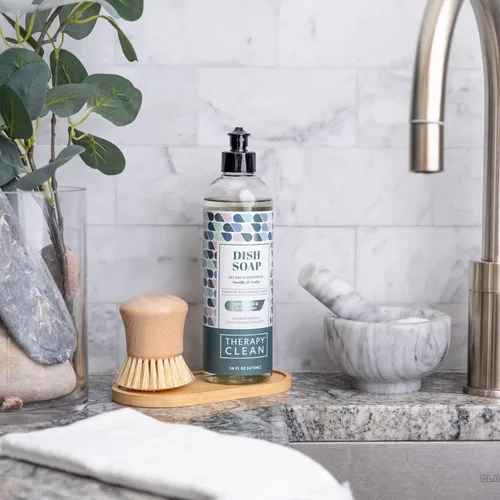 Miniatura 4 de Therapy Clean - Jabón para platos, fragancia 100% natural, líquido para lavar platos a base de plantas (Sal marina y eucalipto (calma y calma), 16