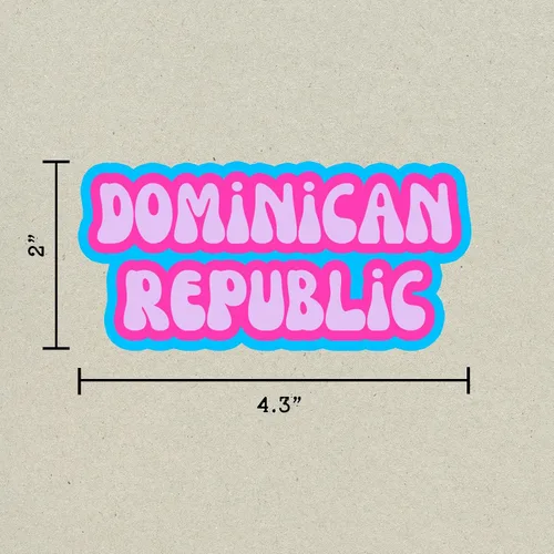 Miniatura 2 de Adhesivo de viaje de República Dominicana, varios colores, vinilo para botella de agua para laptop, Lugares en los que he estado, calcomanía