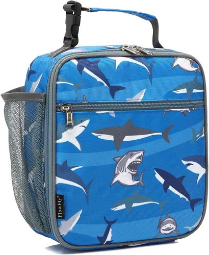 Miniatura 36 de FlowFly Lonchera para niños, bolsa suave aislada, mini hielera para el regreso a clases, kit de bolsa térmica para comidas, para niñas, niños, robot