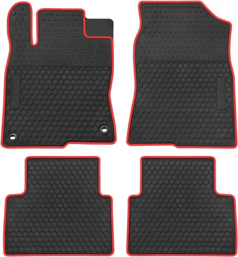 Miniatura 10 de Alfombrilla de Goma para Piso de Automóvil para Honda Civic Sedan 10th 2016 2017 2018 2019 2020 2021 Ajuste Personalizado Completo Revestimientos
