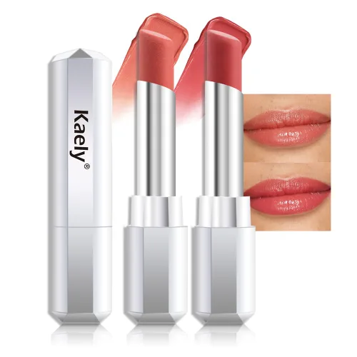Miniatura 12 de Kaely - 2 piezas de bálsamo labial tintado de miel, lápiz labial de brillo hidratante para labios secos de mujer, maquillaje de mancha de brillo