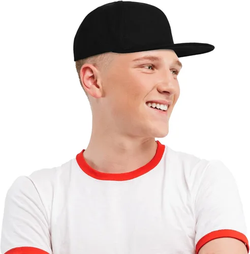 Miniatura 5 de DALIX Gorra de béisbol estructurada con factura plana tamaño ajustable de poliéster M L XL