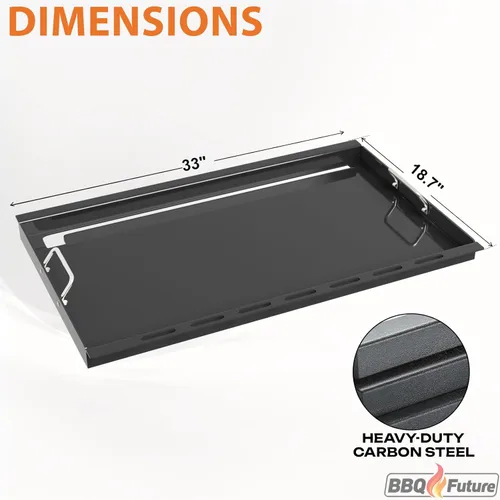 Miniatura 2 de Inserto de parrilla de tamaño completo para parrillas de gas Weber Genesis II 400 Series, parrilla plana de 6789 con asas para parrillas de gas