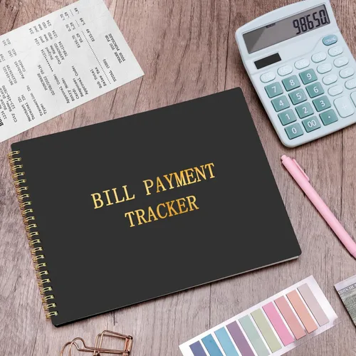Miniatura 7 de HAUTOCO Cuaderno Rastreador de Facturas Organizador Mensual de Pagos de Facturas para Presupuesto Personal y Finanzas del Hogar con 2 Bolsillos