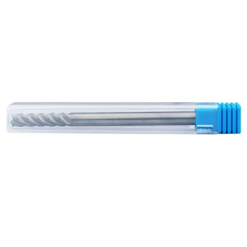 Miniatura 5 de HFS (R) Herramienta de corte de molino de extremo de carburo sólido 4 flauta 4 "longitud total, 1" longitud de corte, 1/4" de diámetro