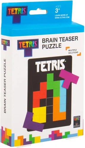 Miniatura 4 de Rompecabezas de Tetris Tetrimino Shapes 3D Brain Teaser. Incluye 7 piezas de madera de tetrimino y tablero de madera plana. Producto