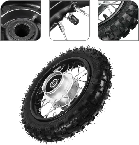 Miniatura 7 de Llanta Trasera de 2.50-10'' para Moto de Cross/Pit Bike, Llanta para Moto de Cross/Pit Bike de 110cc 90cc 70cc 50cc SUNL JOWAY Coo-lster PW50 TTR50