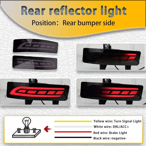 Miniatura 3 de Reflectores LED ahumados para parachoques trasero, luz trasera de freno antiniebla, kit de lámparas de señal de giro para Honda CRV CR-V 2020 2021
