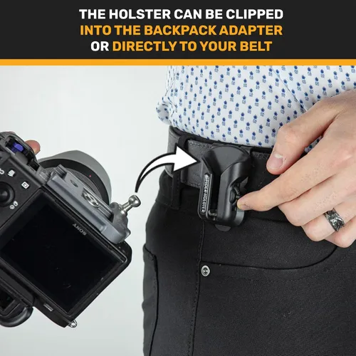 Miniatura 4 de Spider Holster – Pistolera de cámara con clip y opciones de extracción rápida y bloqueo seguro. Incluye placa para cámara con pin de acero Funda +