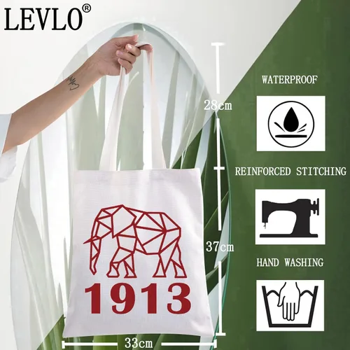 Miniatura 2 de LEVLO DST Hermandad Theta Cosmético Maquillaje Bolsa DST Elefante Hermandad Regalo Hermana Amiga Maquillaje Cremallera Bolsa Bolsa Para Hermanas