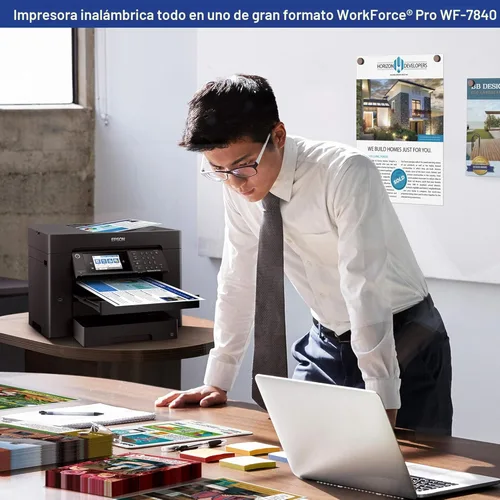Miniatura 6 de EPSON, WorkForce Pro WF-7840 - Impresora inalámbrica todo en uno de gran formato con impresión automática a 2 caras hasta 13x19 pulgadas, ADF de 50