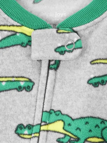 Miniatura 31 de Simple Joys by Carter's - Pijama de forro de vellón resistente al fuego para niños pequeños y bebés, holgada, con pies, paquete de 3